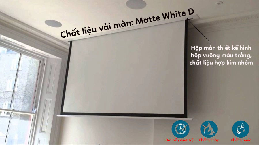 Màn chiếu điện âm trần Dalite 100 inch