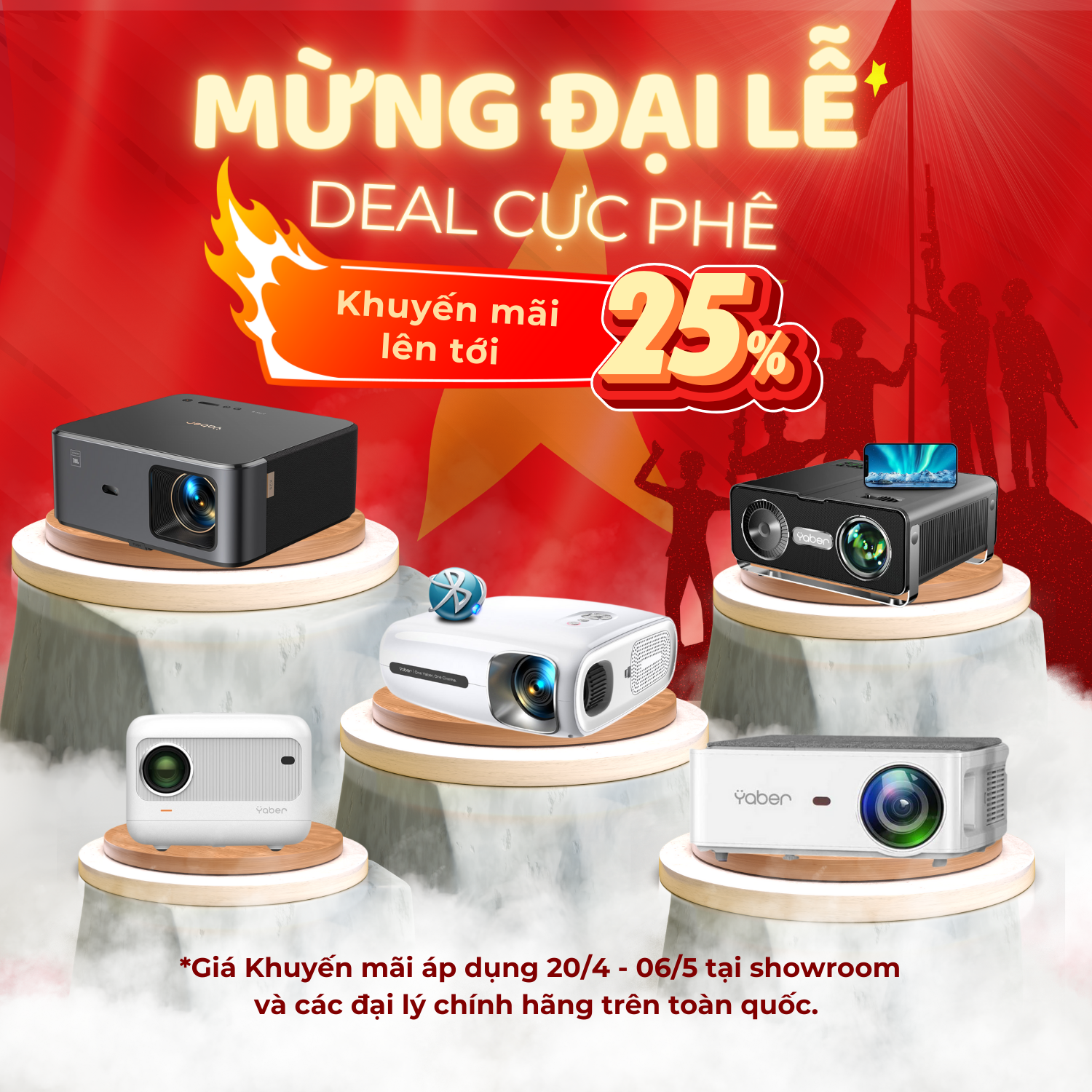 Máy chiếu Yaber mừng đại lễ