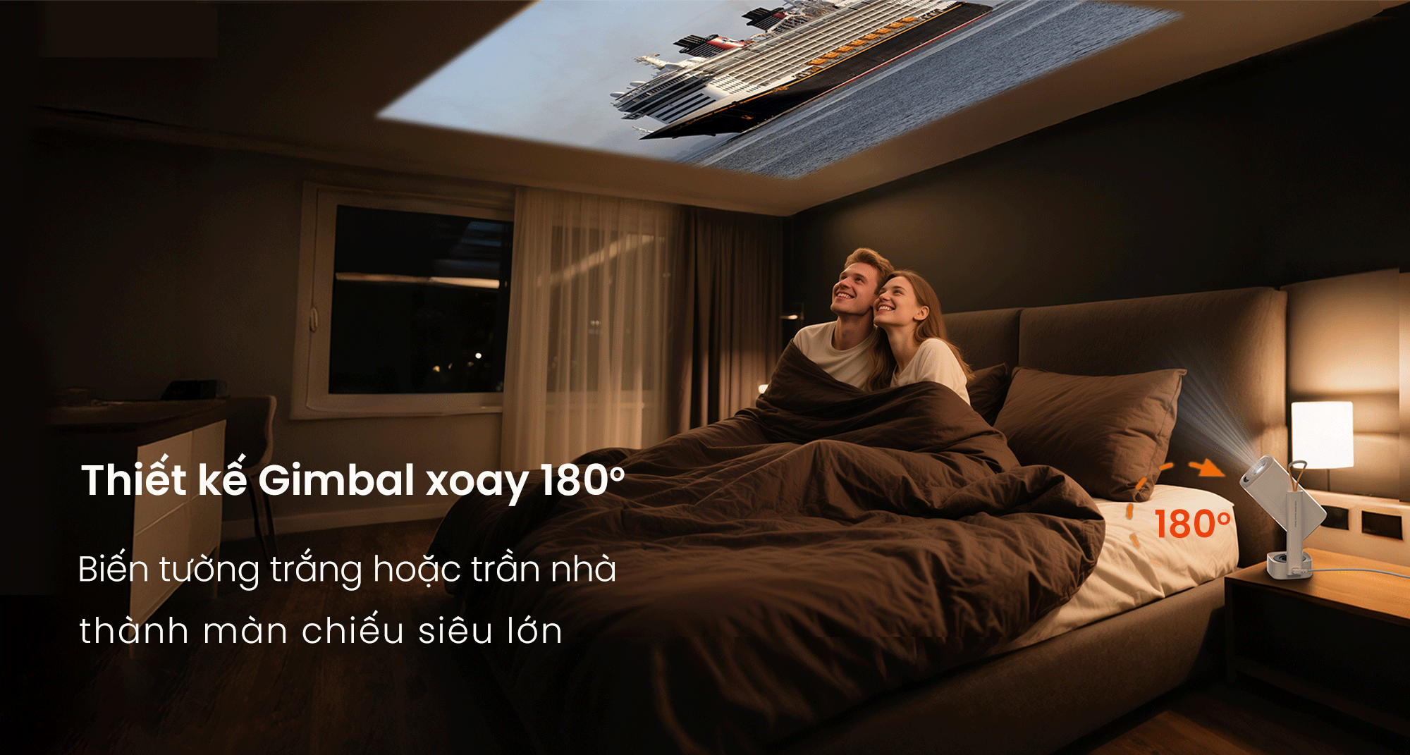 Máy chiếu Yaber T1 Pro xoay 180 độ