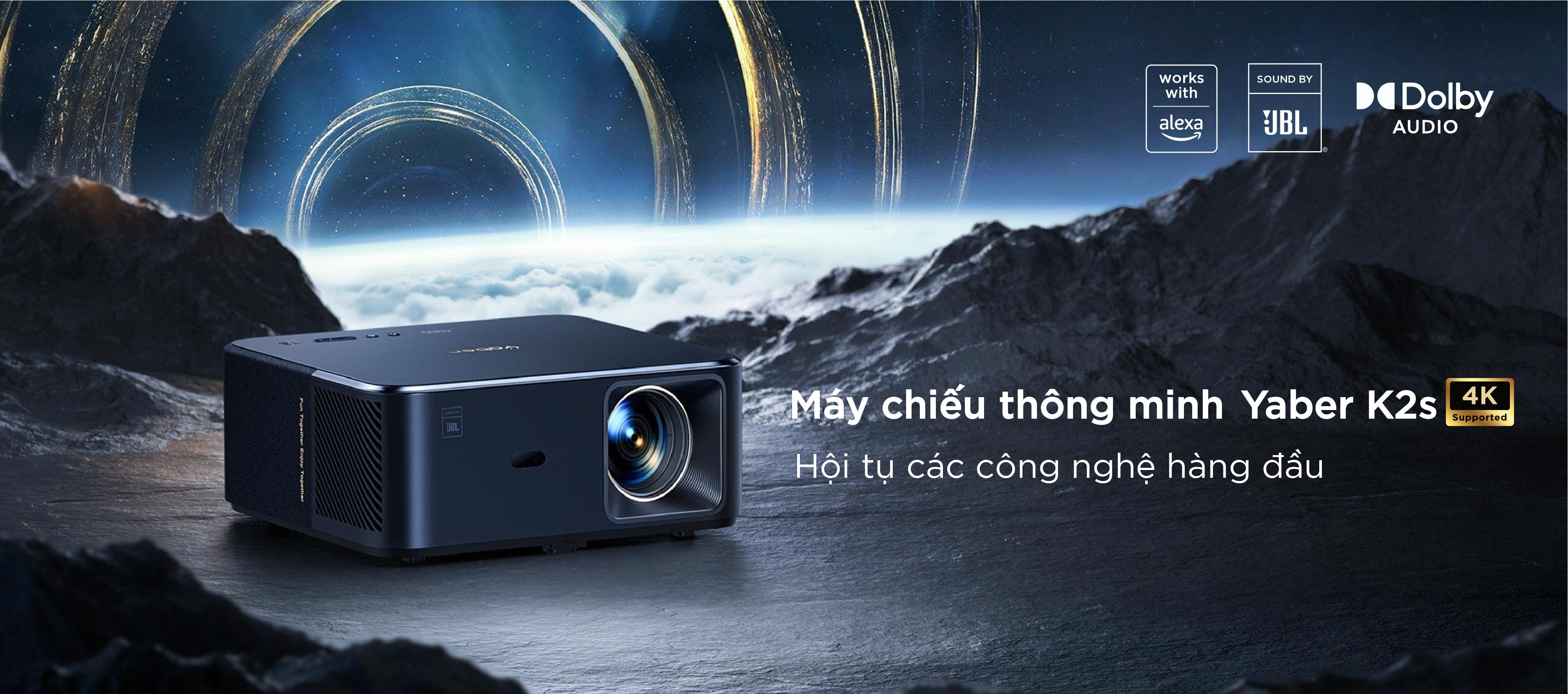 Máy chiếu thông minh Yaber K2s - Hội tụ công nghệ hàng đầu (Bản 2025)