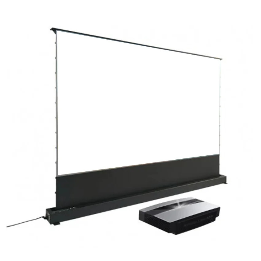 Màn chiếu đế sàn điều khiển điện 100 inch